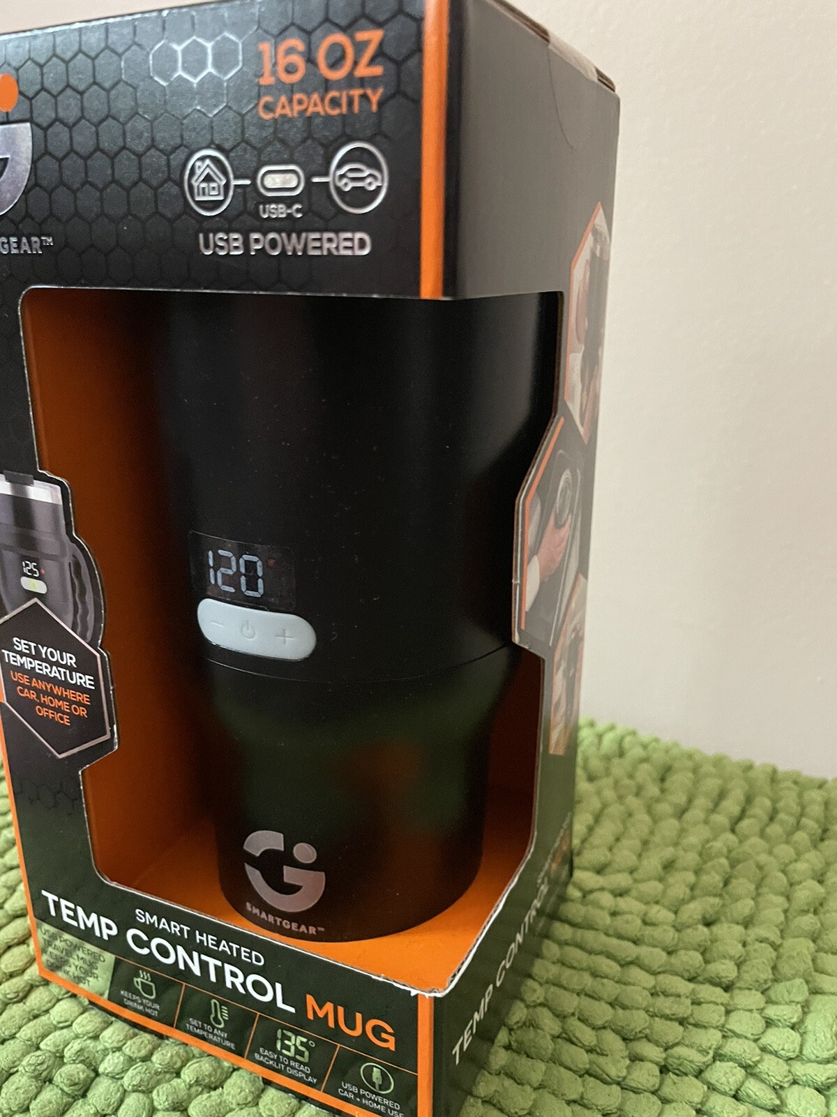 Smart Gear Heated Travel Mug Temp Control 16oz USB Powered New