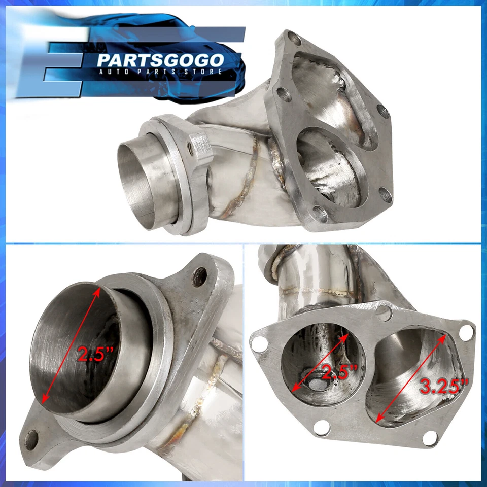 For 03-06 Mitsubishi EVO 8 9 VIII IX 4G63T Turbo Outlet Elbow Dump Pipe Exhaust Foto 2 de 3