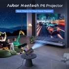 Mini Projector with WiFi and Bluetooth, 180°Adjustable Stand Portable Projector