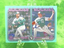 Molina / Justice RC - Aqua - 2024 Topps Update #US270 Rockies - Fanatics Box