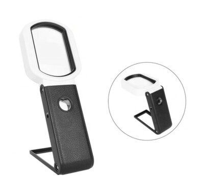 Multi-function Handheld Magnifier with AC/DC Power Supply LED Lights