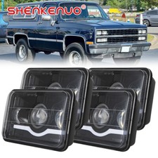 For Chevrolet Blazer 1989-1991 4x6" inch LED Headlights High Low Beam w/DRL 4PCS