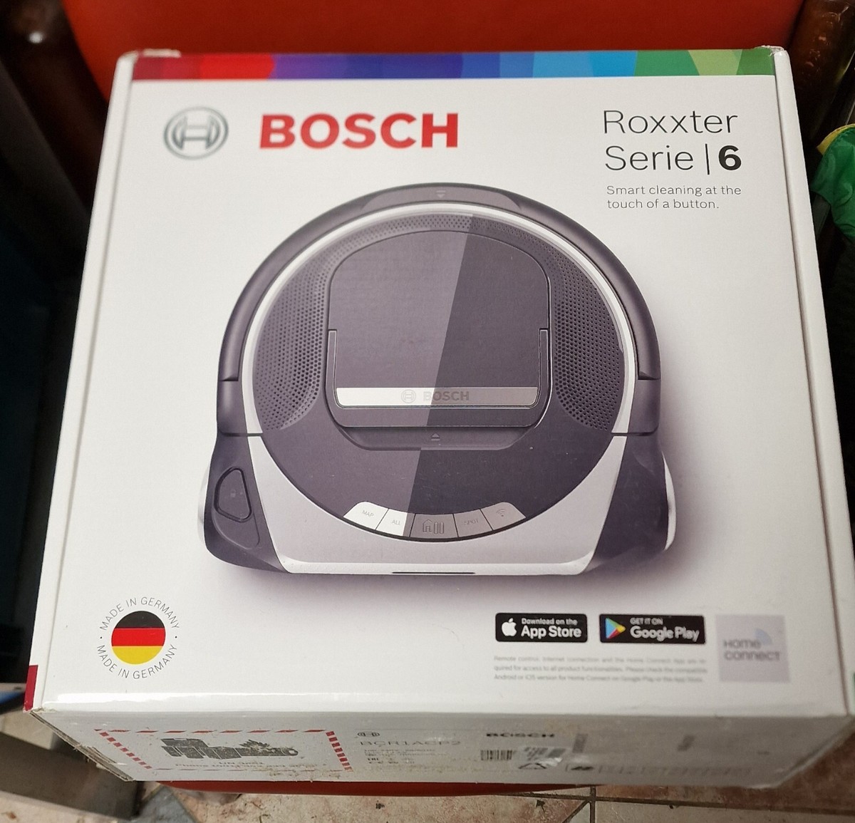 Bosch Serie 6 Roxxter BCR1ACDE Saugroboter - Schwarz/Silber 