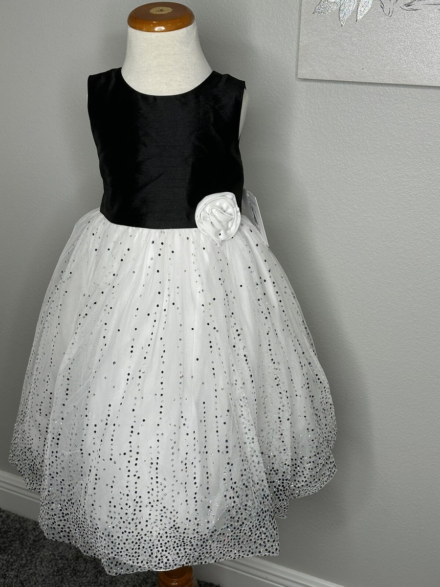 Special Occasion Marmalleta Girls Black White Silver