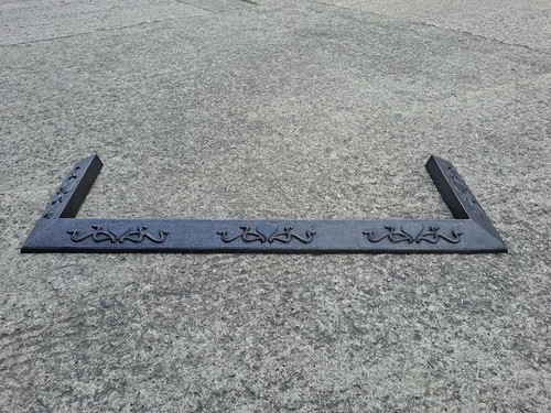 Art Nouveau cast iron fireplace fender cast iron fireplace fender surround - Picture 3 of 11