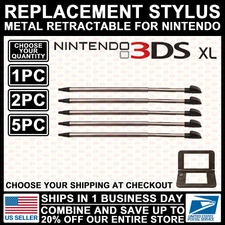 3DS XL Metal Retractable Stylus For Nintendo Touch Pen Replacement Black
