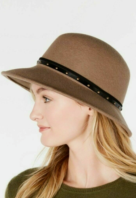 Nine West Wool Felt Trench Hat Taupe 
