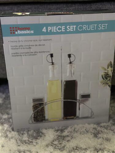 Home Basics 4-teiliges Kruzifix-Set für Öl Essig Salz und Pfeffer Neu im Karton - Bild 3 von 4