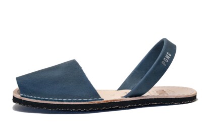 Pons Classic Style Blue Leather Avarcas Slingback Sandals Shoes Women 7