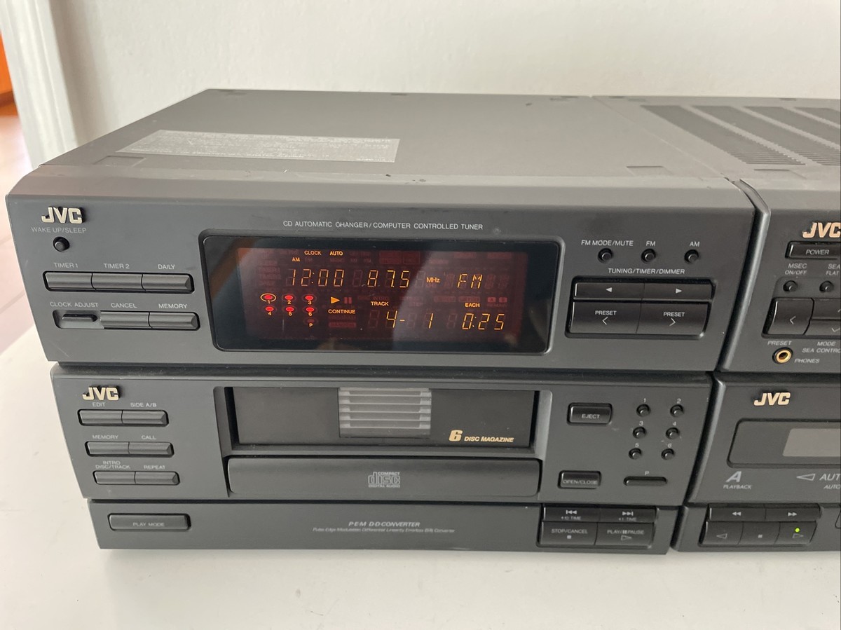 JVC MX-C5 Compact Component System 6+1 CD Changer/ Dual Tape