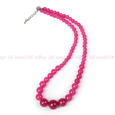AAA Grade Alexandrite Round Bead Necklace – 18 Inch – 6-14mm Purple Gems