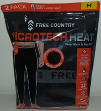 Free Country Mircotech Heat Base Layer Pant 2 Pack Size XXL