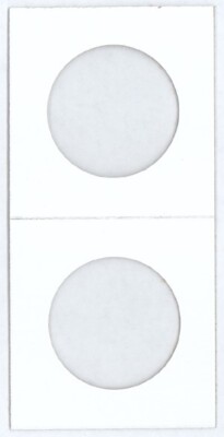 2X2 Mylar Cardboard Coin Flips For US Half Dollar Size 100 Archival Holders HECO