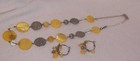 3 Chunky Chokers with Earrings Shades of Yellow Vibrant Fun Lot 60 — photo 3