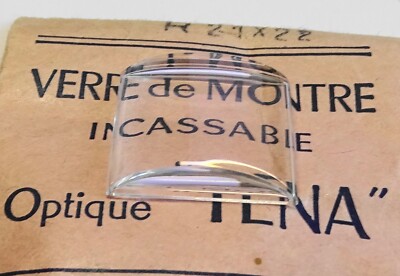 VERRE MONTRE RECTANGLE 14 X 24 mm BASE PLATE