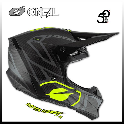 CASCO CROSS ENDURO MOTARD O'NEAL 10 SRS CARBON IPX BLACK NEON YELLOW TAGLIA  L | eBay
