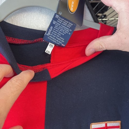 Sudadera Maglia Genoa para Hombre Sudadera Azul Rojo Mangas Largas 2XL Nueva - Imagen 4 de 6