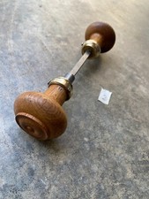 Anciennes poignées de porte en bois et laiton,ferrure serrure