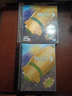 BJU Press Math 5 Teacher's Edition & Student Text 3rd Ed. Bob Jones University 