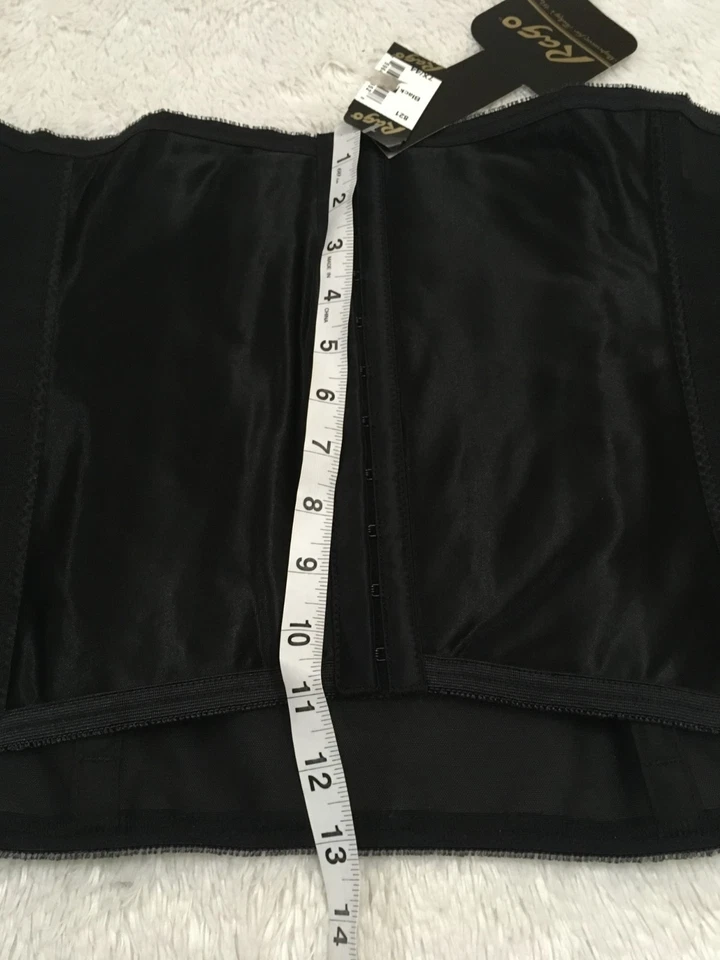 7X/44 RAGO SATIN PANEL WAIST CINCHER Shapewear Black Shapette 821 New Womens - Image 4 of 4