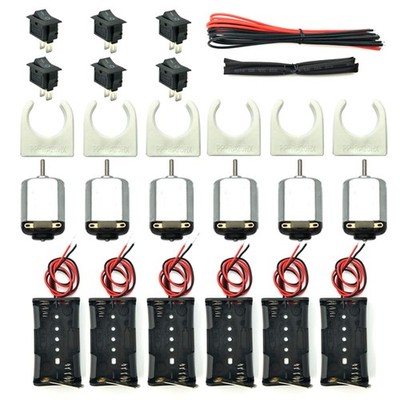 EUDAX 6 Set Small DC motor Mini Electric Hobby Motors 1.5V-3V 24000RPM with... 