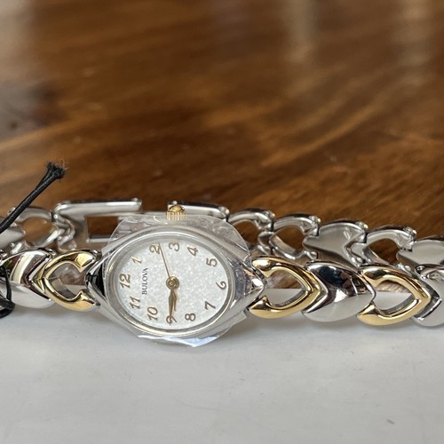 BULOVA Heart Link Stainless Steel Two-Tone Women's Watch - 98V02 MSRP: $295 - Picture 4 of 8