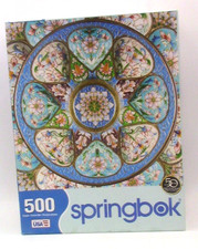 SPRINGBOK Timeless Turquoise 33-02525 500 Piece Puzzle USED complete 2017