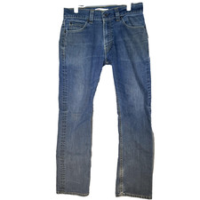 Levis 506 Standard Jeans Mens 32x31 Blue Medium Wash Straight Leg Stretch Denim