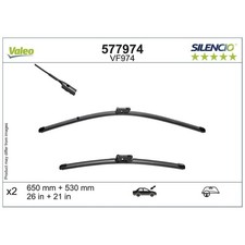 Scheibenwischer Set vorne für Porsche Cayenne 9YA 9YB Macan XAB | 24069208