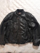 Vintage Harley-Davidson Men's Black Leather Jacket XL