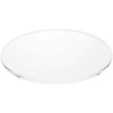 Plymor Clear Acrylic Round Standard-Edge Display Base, 7" W x 7" D x 0.25" H