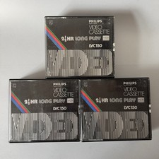 3 cartucce nastro videocassetta Philips LVC 150 riproduzione lunga per videoregistratore N1500 N1700