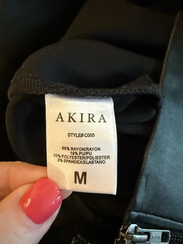 Akira High Waist Faux Leather Black Pants Size M - Picture 4 of 6