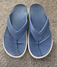 Crocs Dual Comfort Flip Flops Sandal Blue Size M5 W7 Cushion Slip On