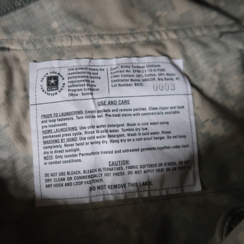 US Army ACU Combat Coat Digital Camouflage cappotto militare uomo piccolo lungo - Foto 6 di 12