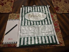 Greenbrier Resort Hotel Dorothy Draper Style Golf Bag Writing Pad Pen