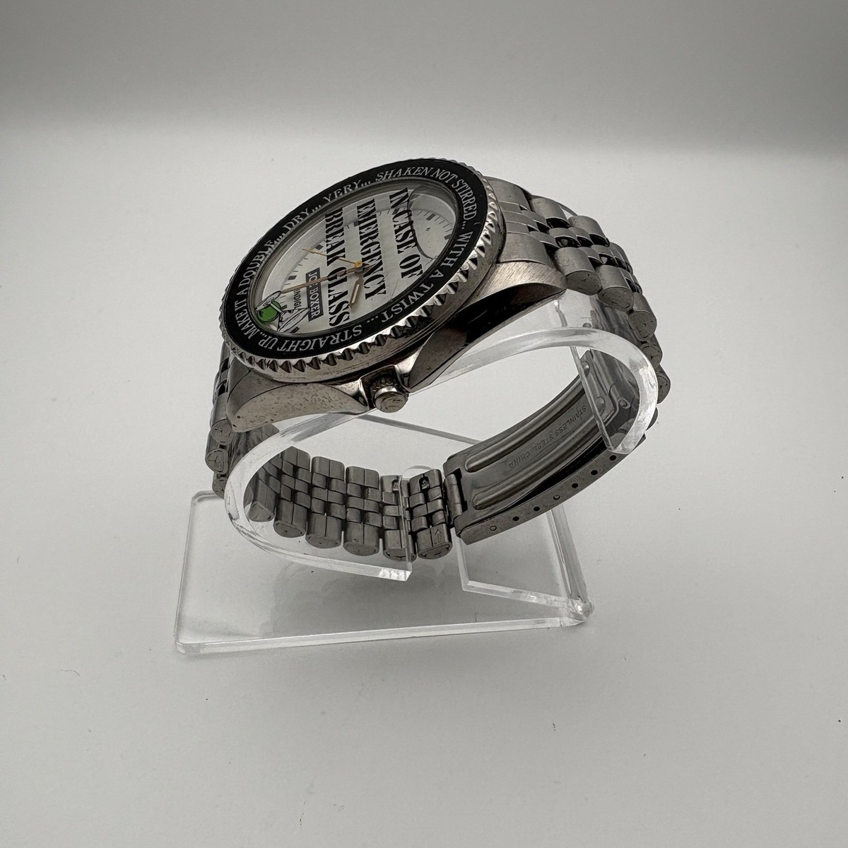 Vintage Joe Boxer In Case Of Emergency Break Glass Watch Martini