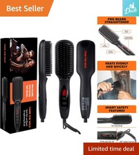 Ionic Beard Straightener with 12 Temperature Settings & LED Display