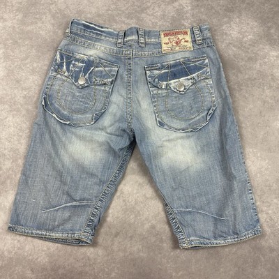 True Religion Jeans Shorts Denim Size 34 blau Sommer Vintage