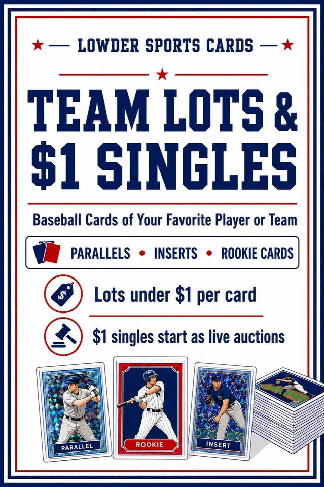 Baseball Team Lots & $1 Singles - Lowder Sports Cards Live
