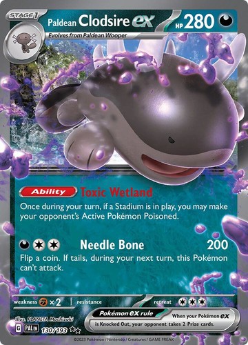 Paldean Clodsire ex 130/193 SV02: Paldea Evolved Holofoil Pokémon TCG