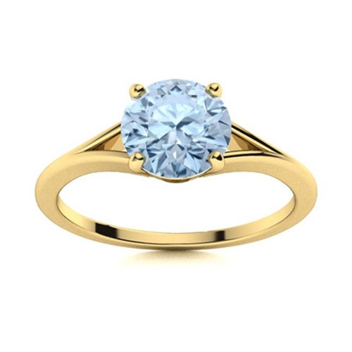 March Aquamarine Stone Sterling Silver Handmade Handcrafted Solitaire Ring