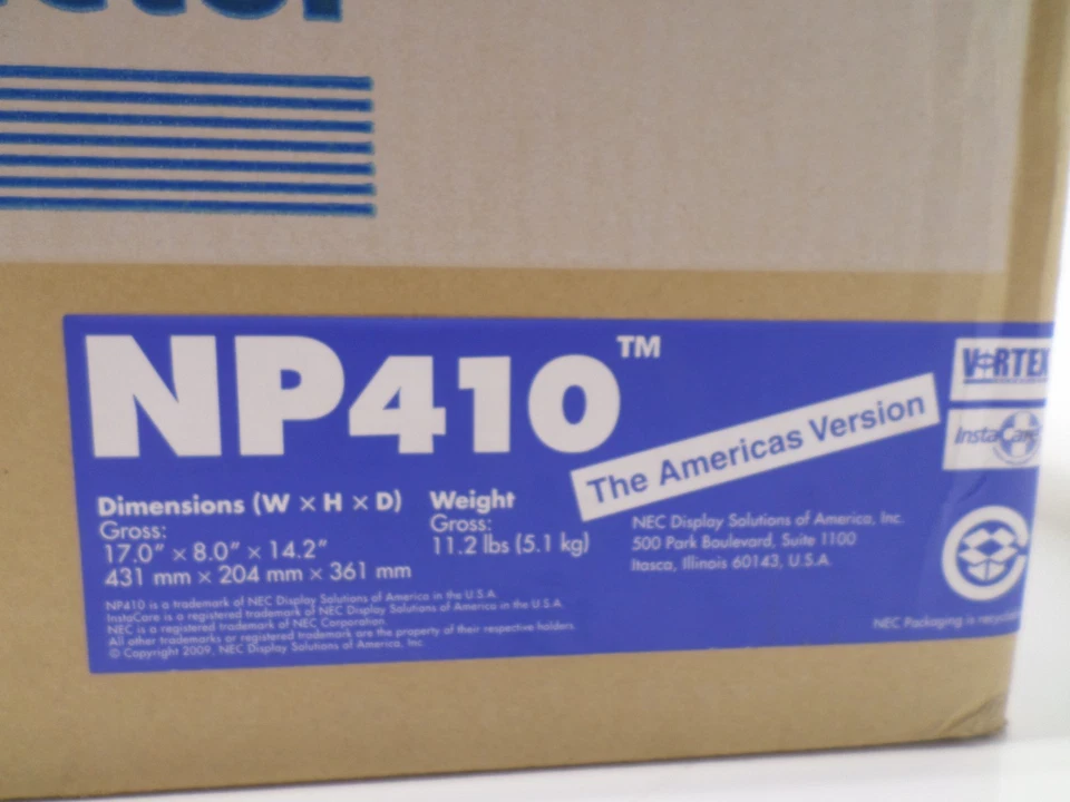 SEALED NEC NP410 Portable LCD Projector 2600 Lumens HDMI VGA Inputs - Image 4 of 4