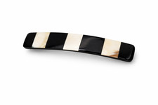 Haarspange Büffelhorn Schwarz Weiß 11cm Haa...