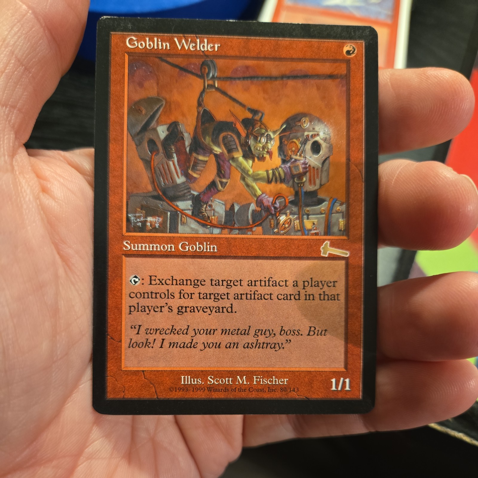 Goblin Welder card Urza's Legacy #80 Rare Magic the Gathering LP