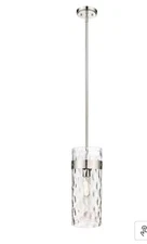 Z-Lite 3035P6-PN Fontaine 7" Wide Mini Pendant - Polished Nickel