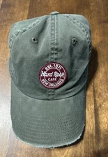 Hard Rock Cafe-New Orleans-Distressed Army Green Adjustable Hat/Cap-NWT