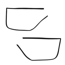 Window Run Channel Weatherstrip Rubber Seal Set of 2 for 79-96 Chevy GMC Van