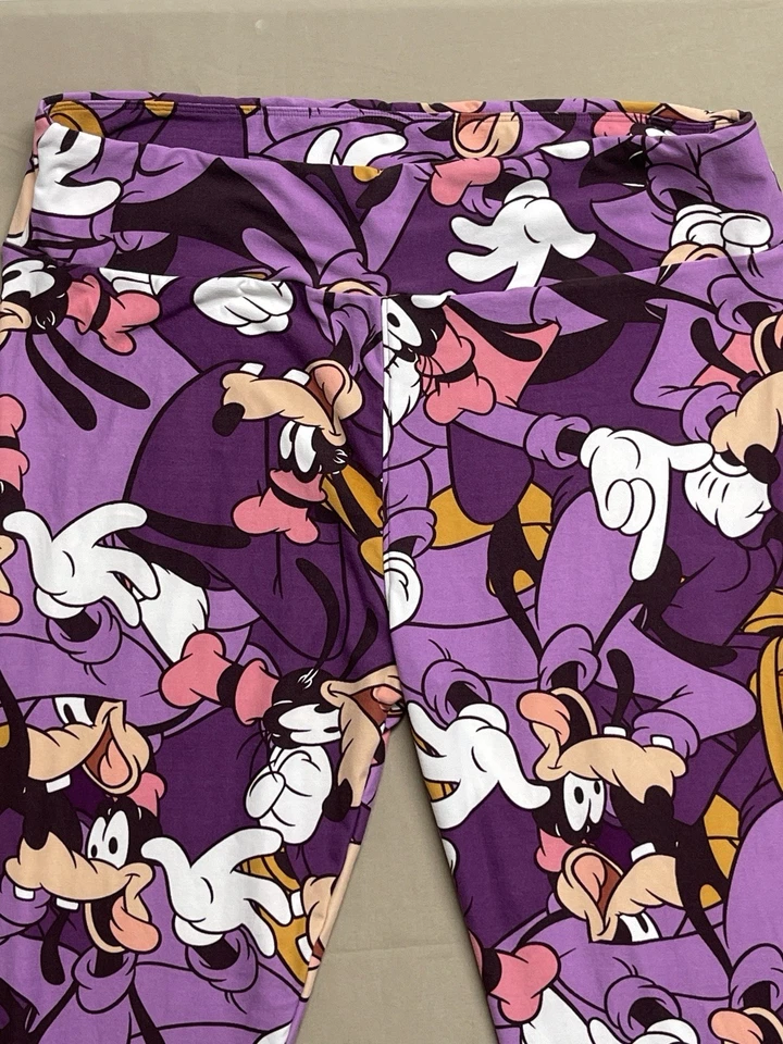 LulaRoe Alto y Curvilíneo Goofy Disney Leggings Pantalones Talla Única Suave Elástico Púrpura Foto 2 de 4
