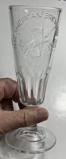 American brewing embossed beer glass pre-prohibition  St. Louis Missouri eagle